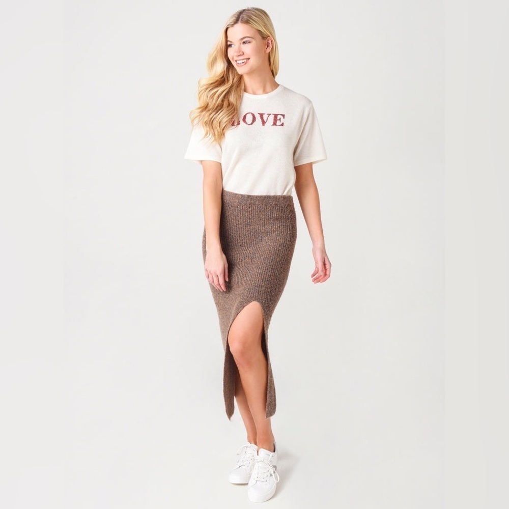Heartloom Brown Midi Skirt